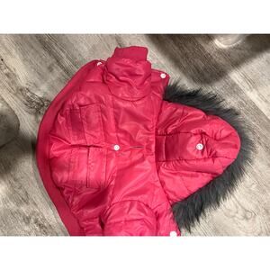 New Hot pink Small Dog puffy jacket